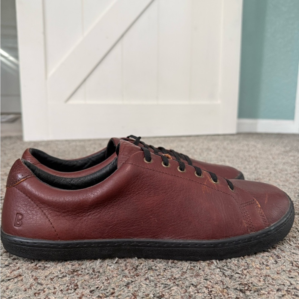 Birchbury Bramford barefoot shoe brown minimal slip-on size 15